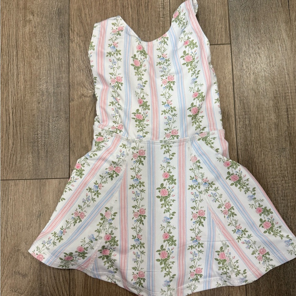 Athletic Romper Dress Striped Tennis Dresss Leotard 2t